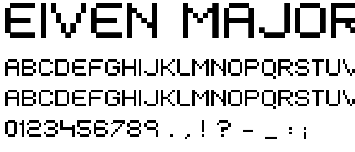 EIVEN MAJOR  Pixel font